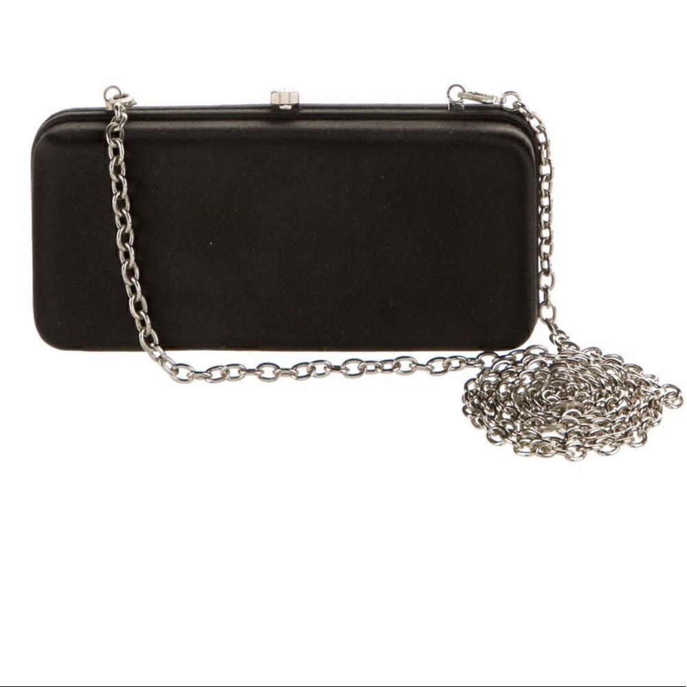 Lambertson Truex Black Satin Evening Bag